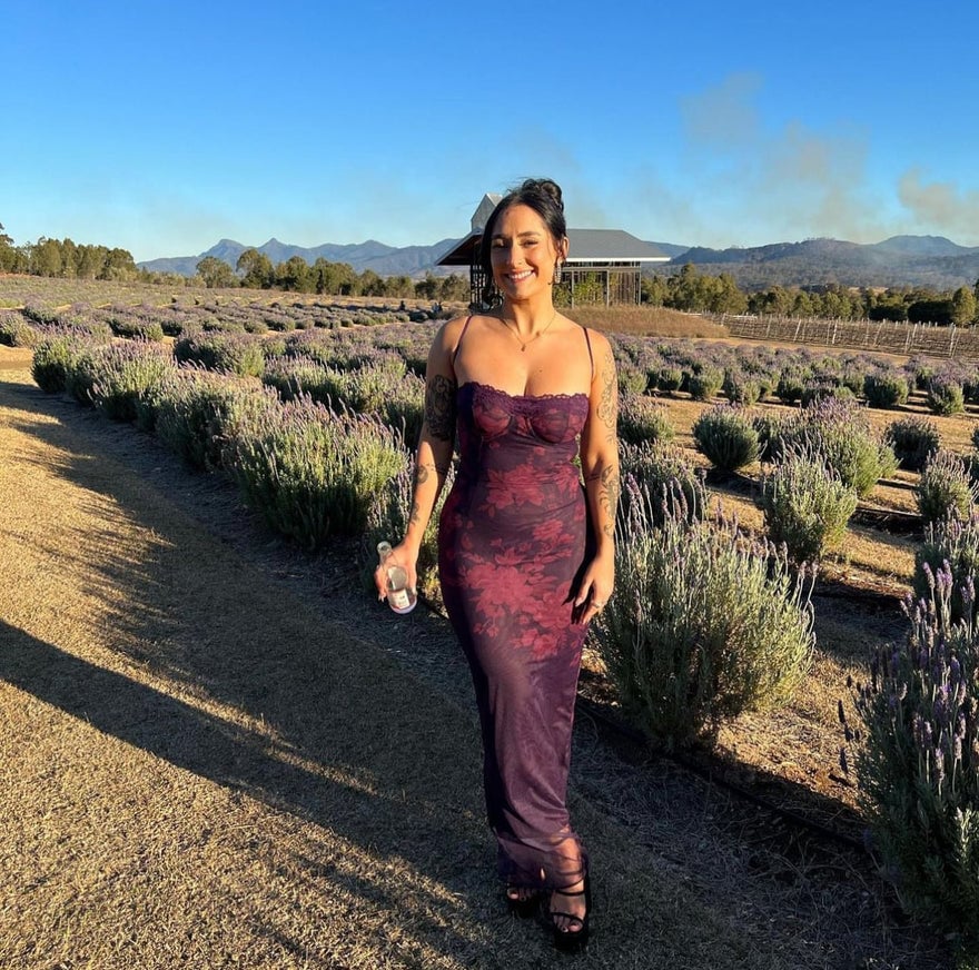 House of CB Aiza Grape Floral Print Maxi Dress photo 2