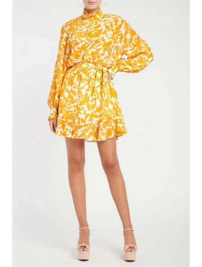 Rebecca Vallance Limoncello Mini Dress in Yellow Size 6 photo 2