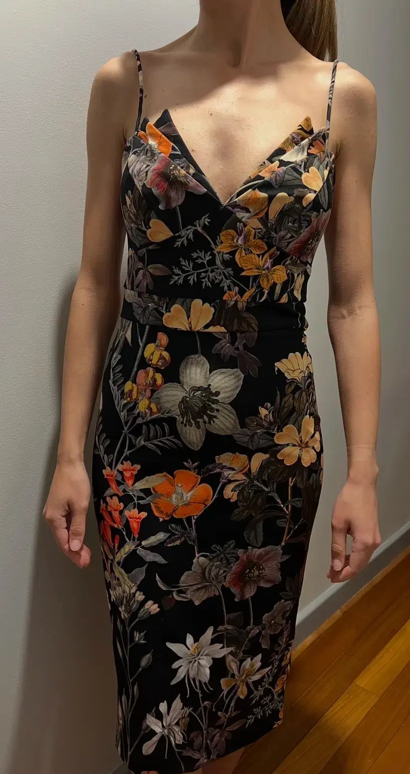 Talulah Bloom Cocktail Midi Dress Floral Size XS / AU 6 photo 2