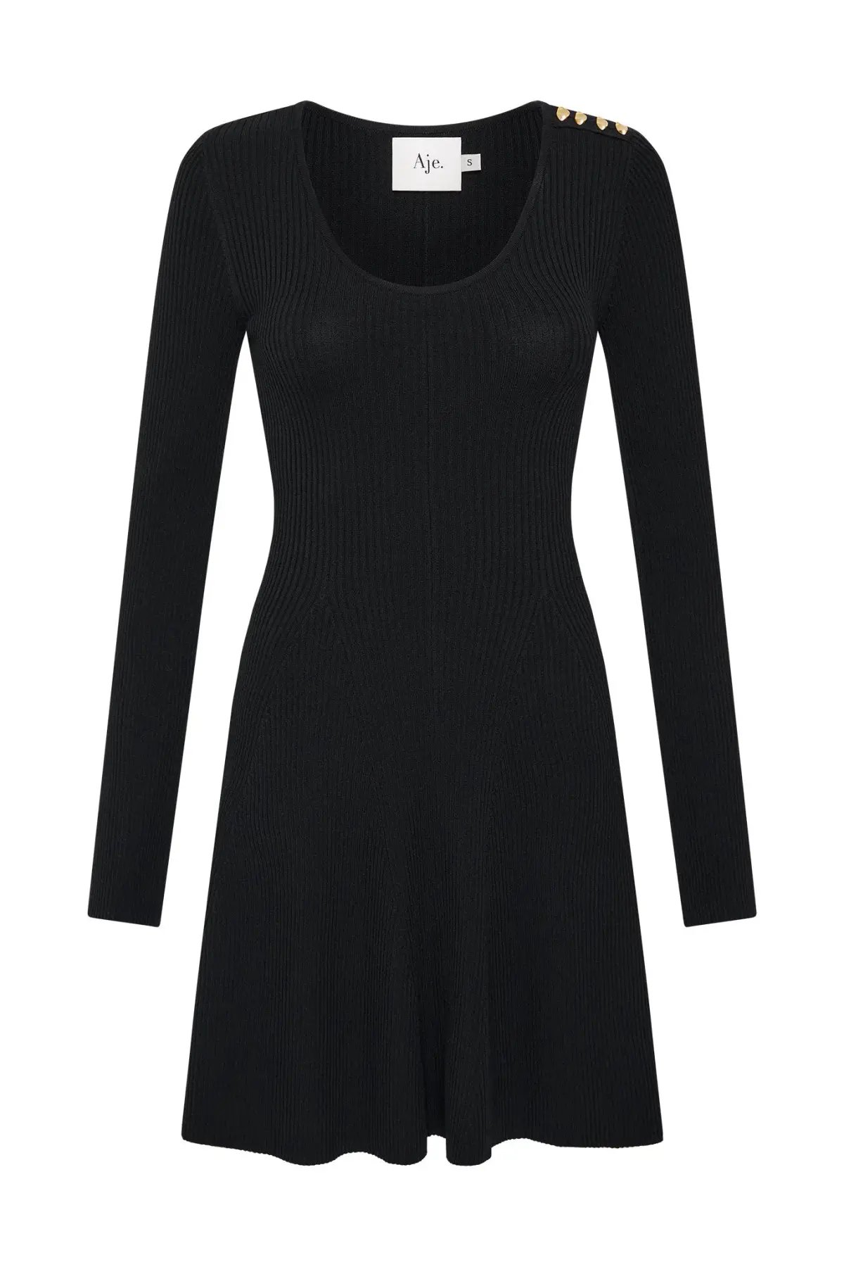 Aje Zeitgeist Knit Mini Dress Black Size M / AU 10 photo 4