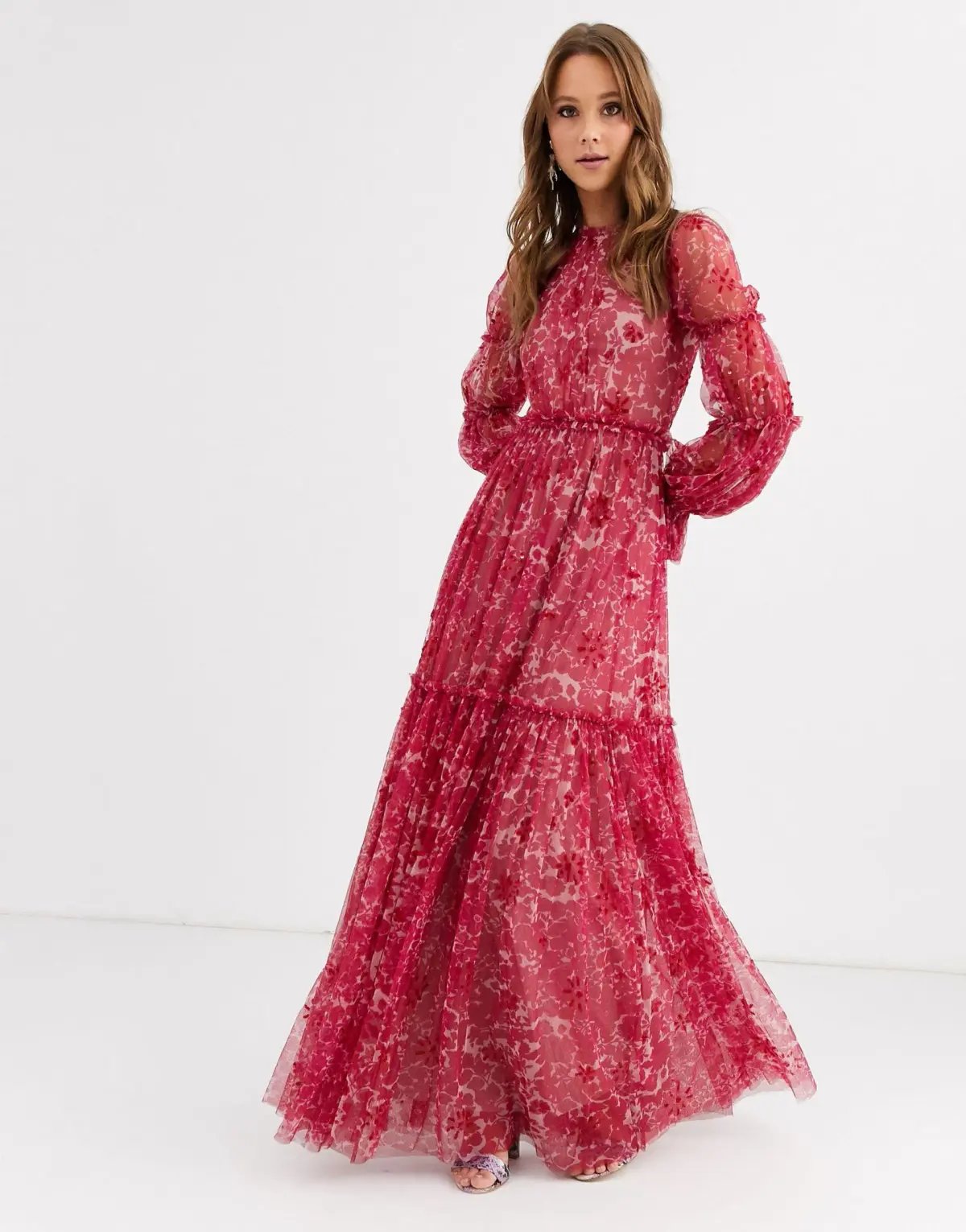 Needle and Thread Anya Embellished Gown Red Size 8 photo 5