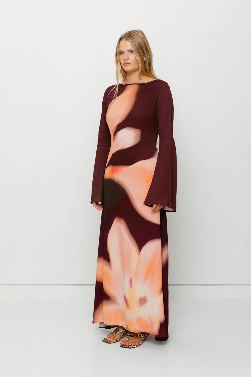 The Wolf Gang Leona Maxi Dress - Cocoa Flower photo 4