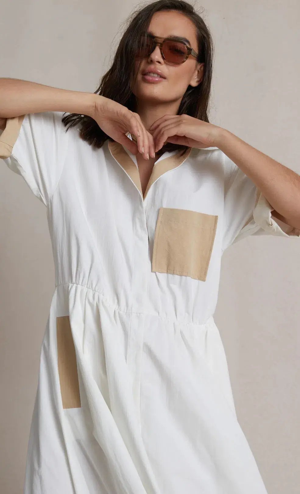Bec & Bridge Sedona Shirt Dress White Size 10 photo 5
