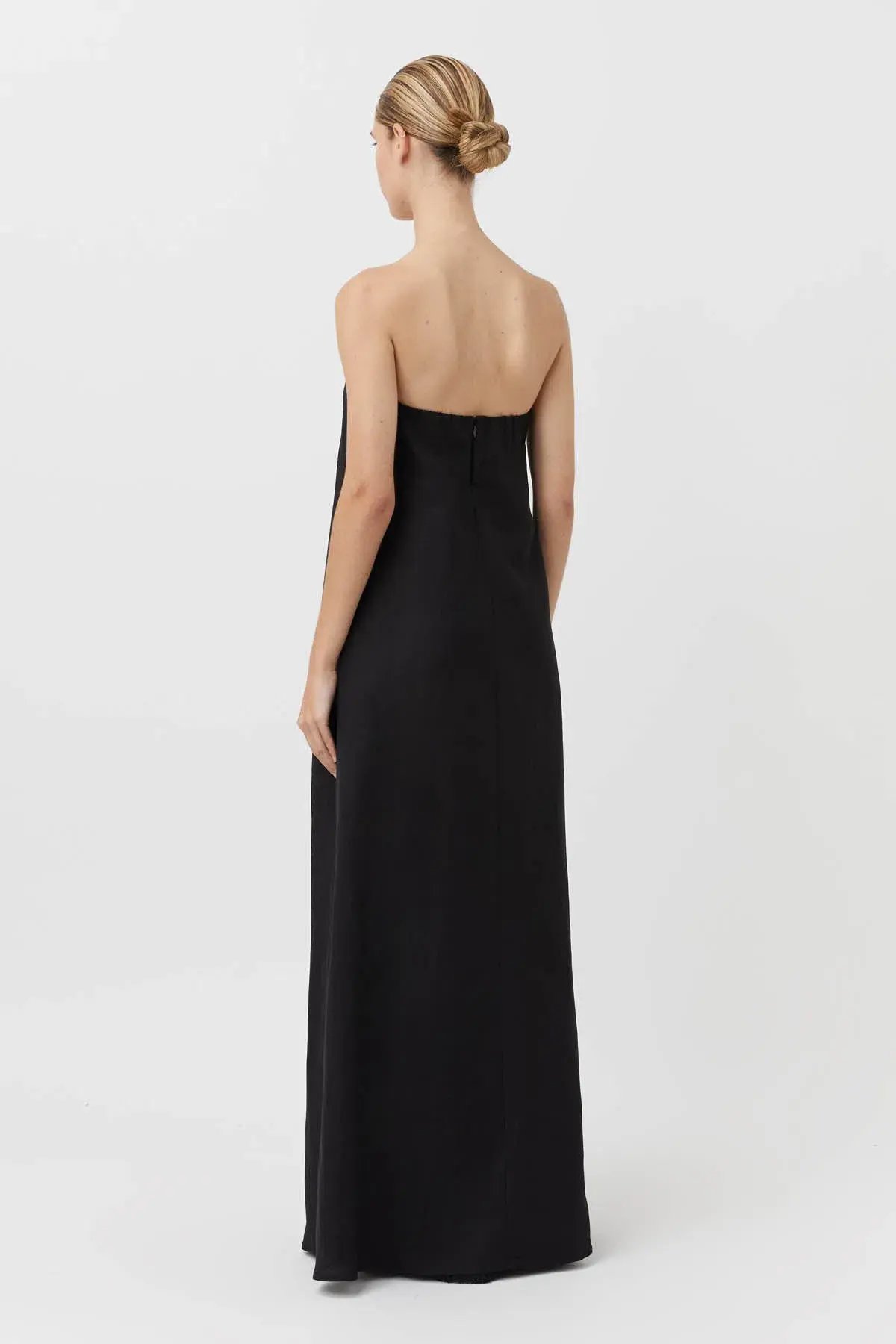 Camilla and Marc Honora Strapless Dress Black Size 12 photo 3