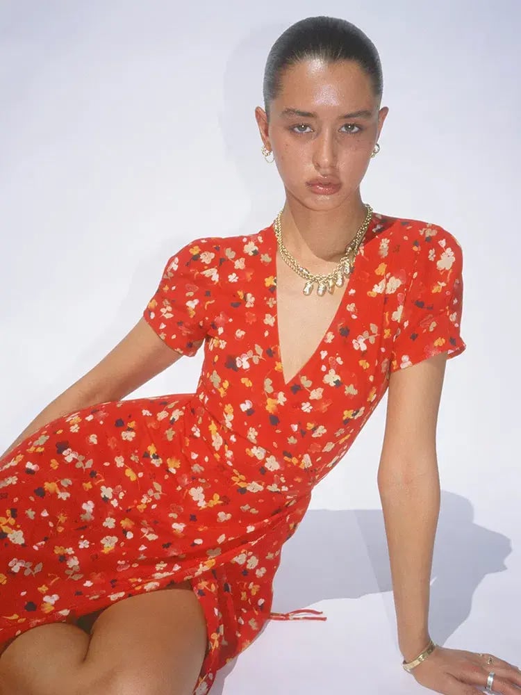 Realisation Par The Teale in Rouge Fleur Size M / Au 10 photo 3