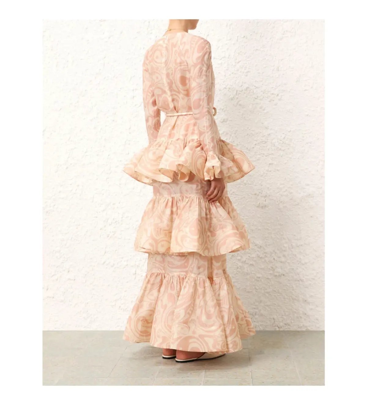 Zimmermann Matchmaker V Neck Maxi Gown in Pink Size 2 / Size AU 12 photo 2