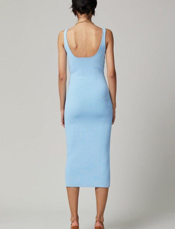 Bec & Bridge Emeline Knit Midi Dress Sky Blue Size 8 photo 5