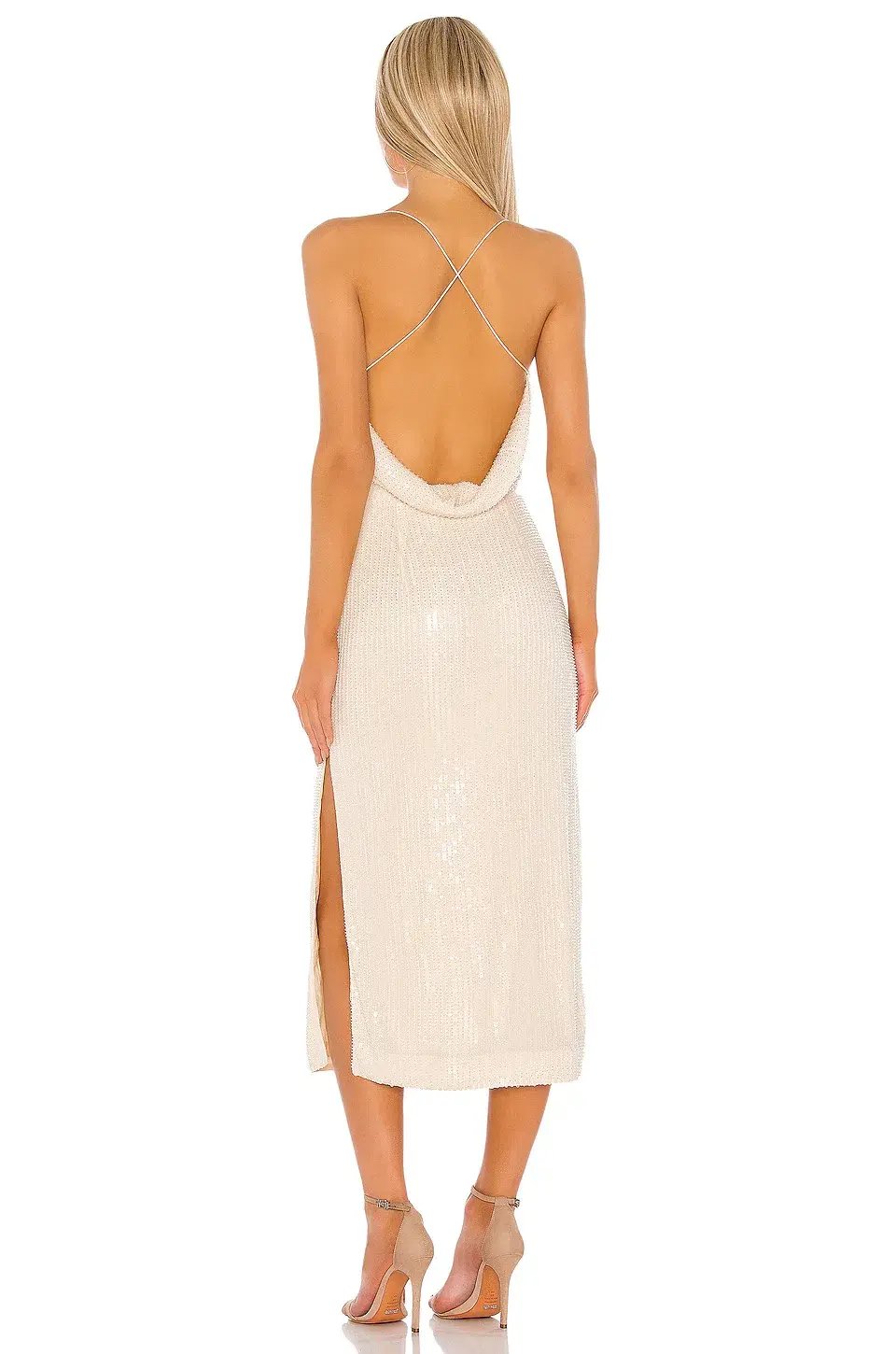 MISHA Devon Dress Champagne Size 8/S photo 3