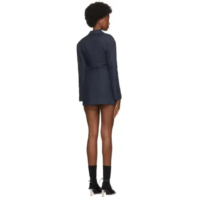 Jacquemus La Veste Arles Mini Dress Navy Size 36 photo 4