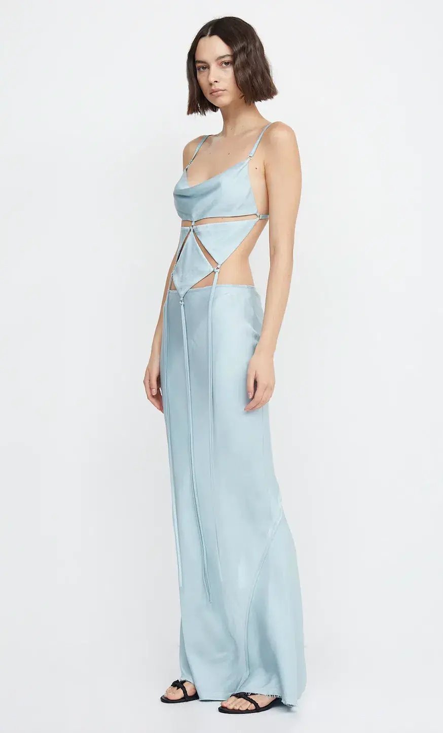 Bec & Bridge Diamond Days Strap Cropped Top & Evangeline Maxi Skirt Set Blue Size 8 / AU 8 photo 3