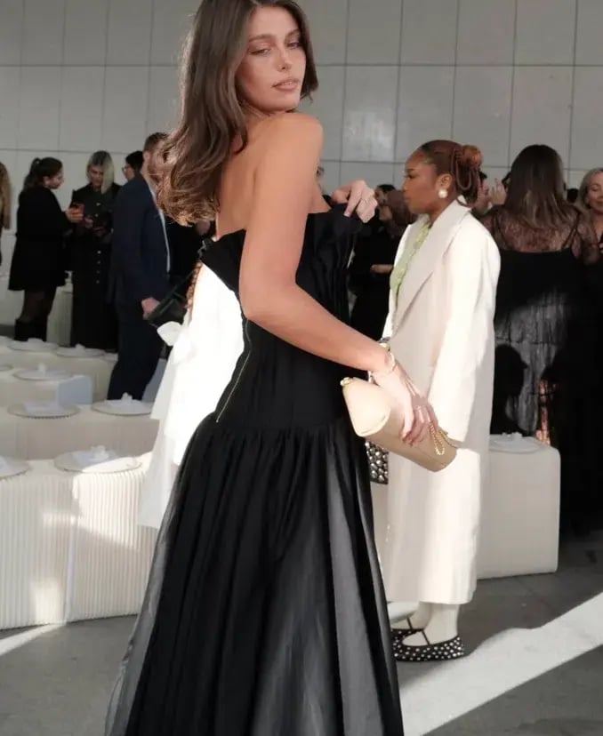 Aje Ivy Bubble Hem Gown Black Size 6 photo 4