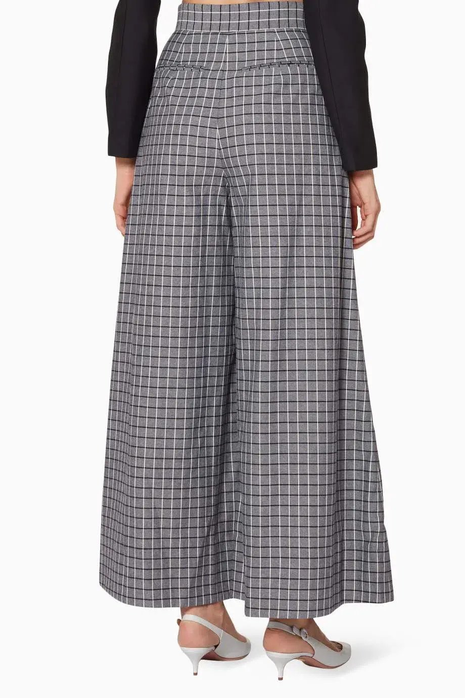 Acler Cunningham Pants Grey Check Print Size AU 6 photo 3