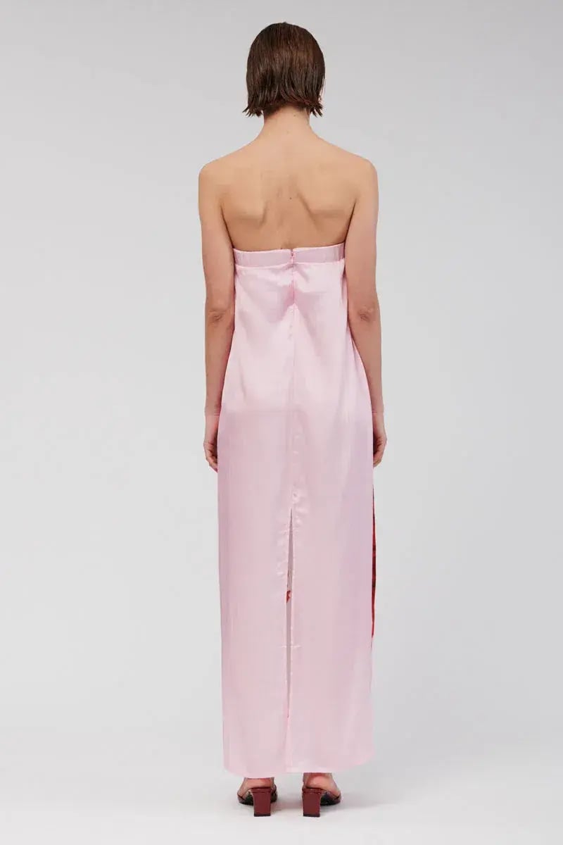 Suboo Emilia Bustier Maxi Dress Pink Floral Size S / AU 8 photo 3