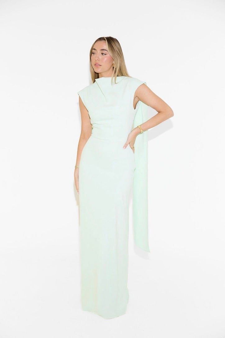 Odd Muse The Ultimate Muse Drape Back Maxi Dress - Mint photo 4