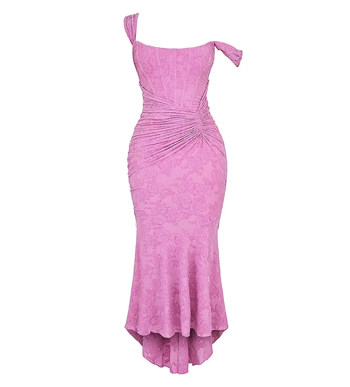 House of CB Cesca Maxi Dress Rose Pink Floral Size 8 photo 6