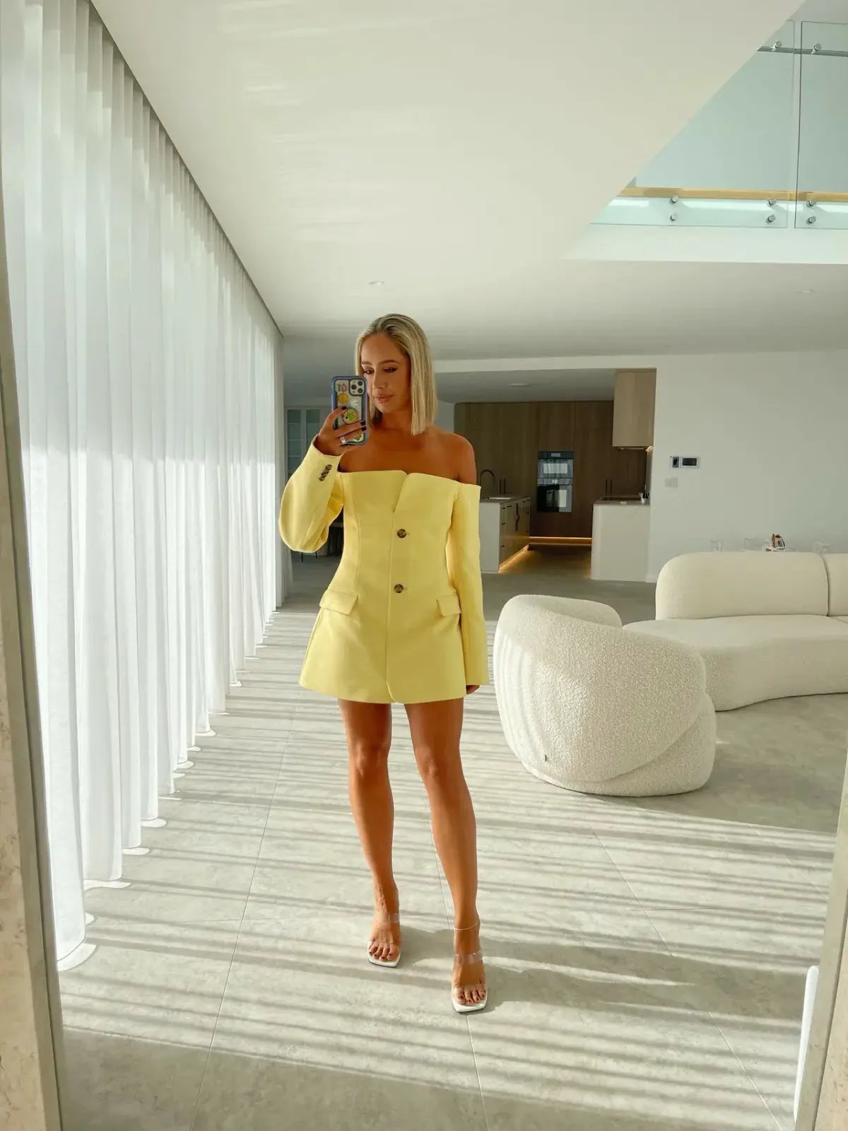 Sir the Label Sandrine Tailored Mini in Limone Size 10 photo 4
