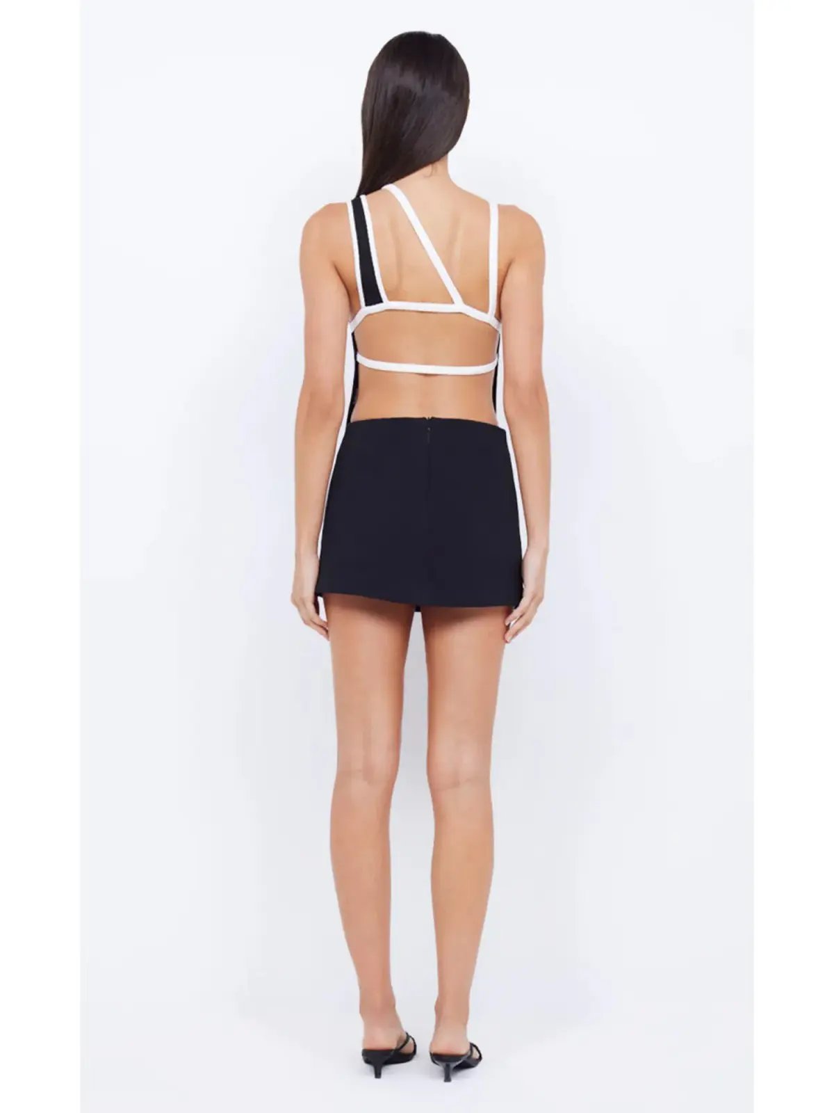 Bec & Bridge Deon Split Mini Skirt Black Size AU 6 photo 3