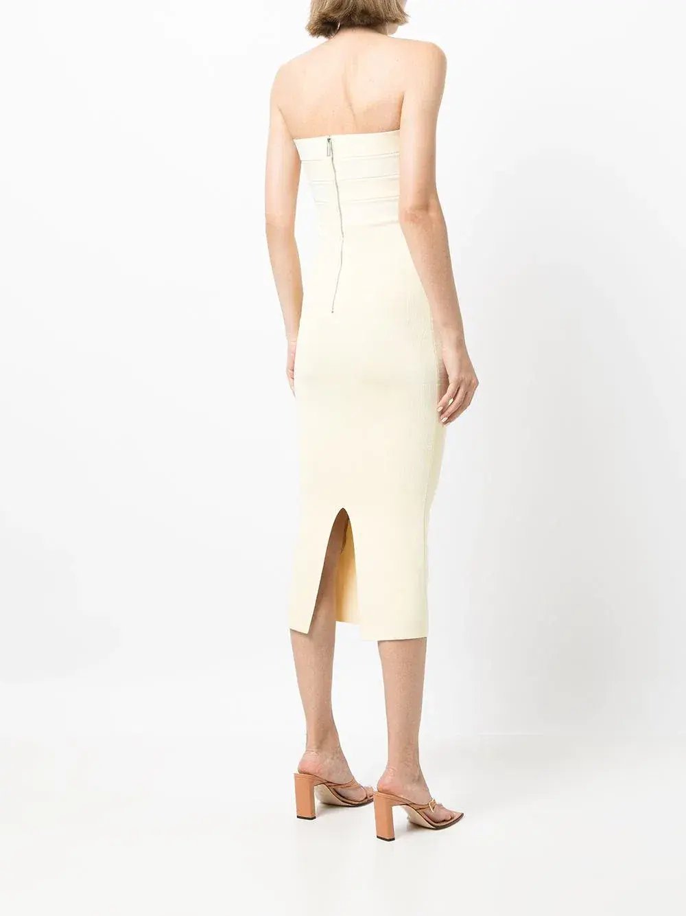 Dion Lee Interlock Bustier Dress Yellow/Cream Size S/ AU 8 photo 4