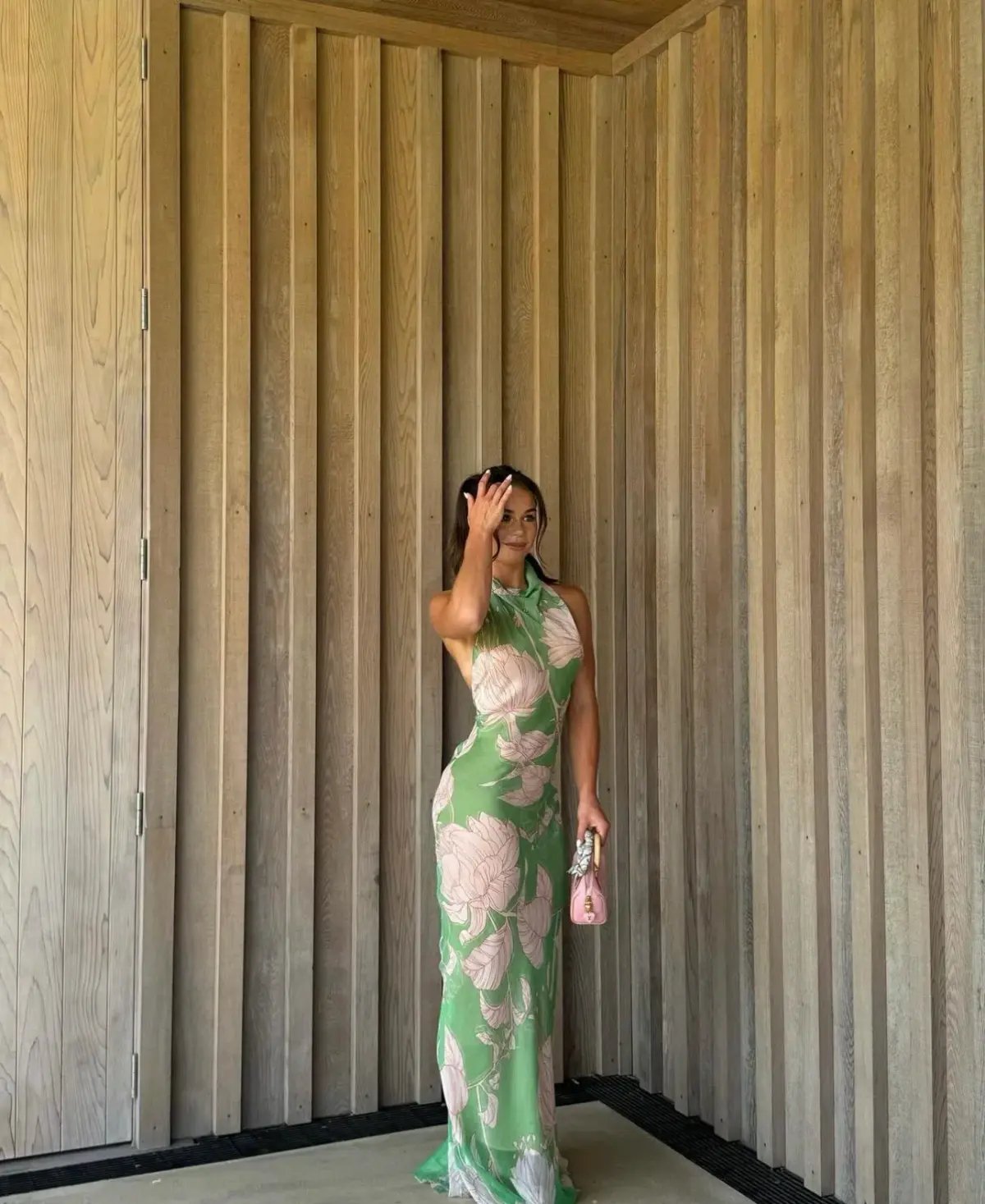 Arcina Ori Josefine Dress Green Floral Size 8 photo 2