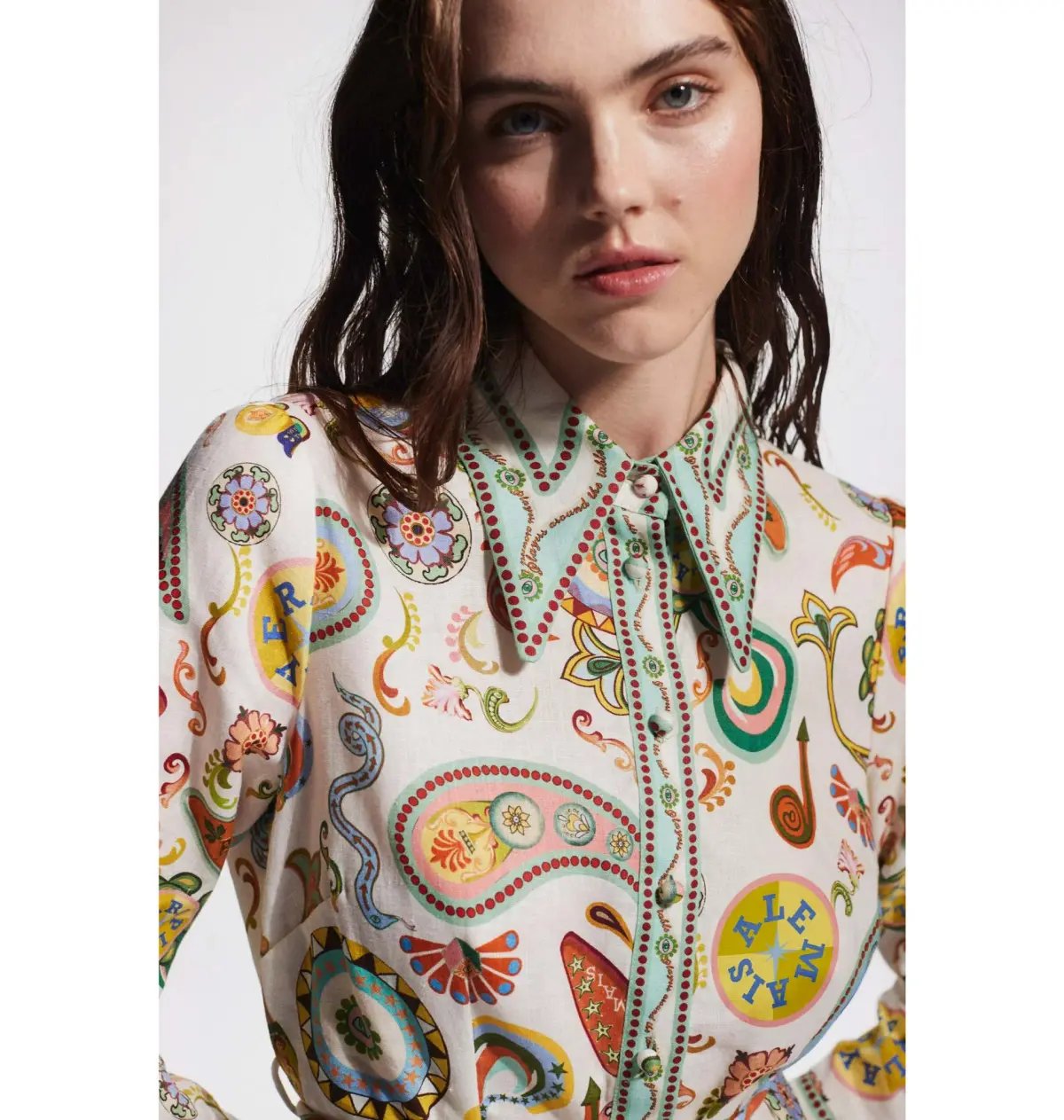 Alemais Arcade Mini Dress Print Size AU 10 photo 3