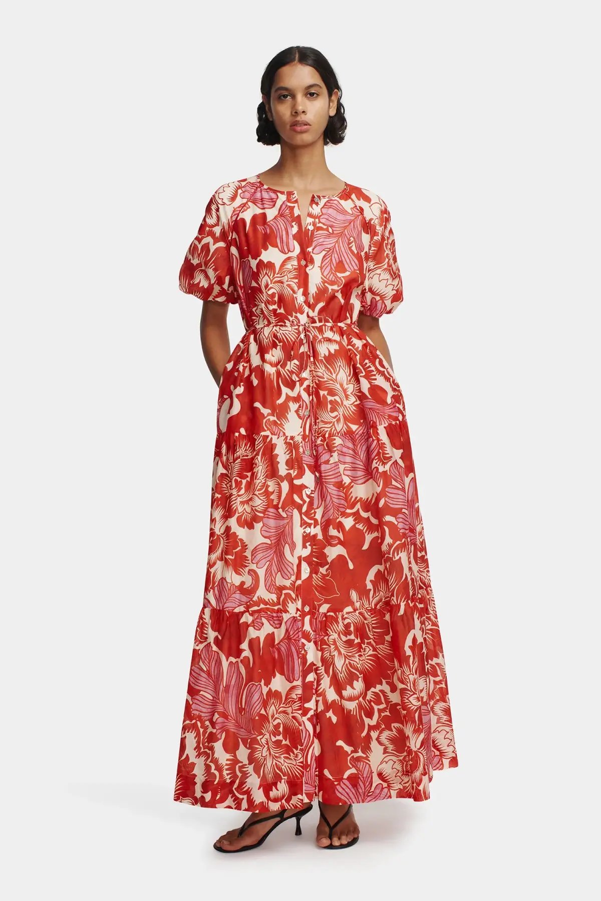 Hansen and Gretel Margiela Maxi Dress Scarlet Garden Size AU 6 photo 5