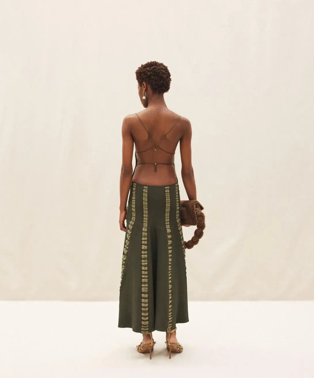 Jacquemus Maille Slip Maxi Dress Green Size 8 photo 2