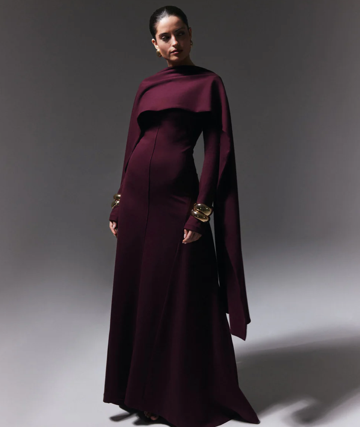 ELYSIAN DRESS BY MUZA BURGUNDY photo 9
