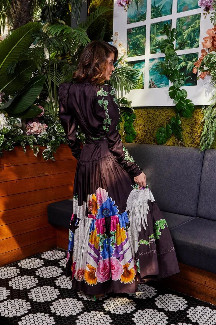 Mackenzie Mode Angel Wings Silk Maxi Dress photo 3