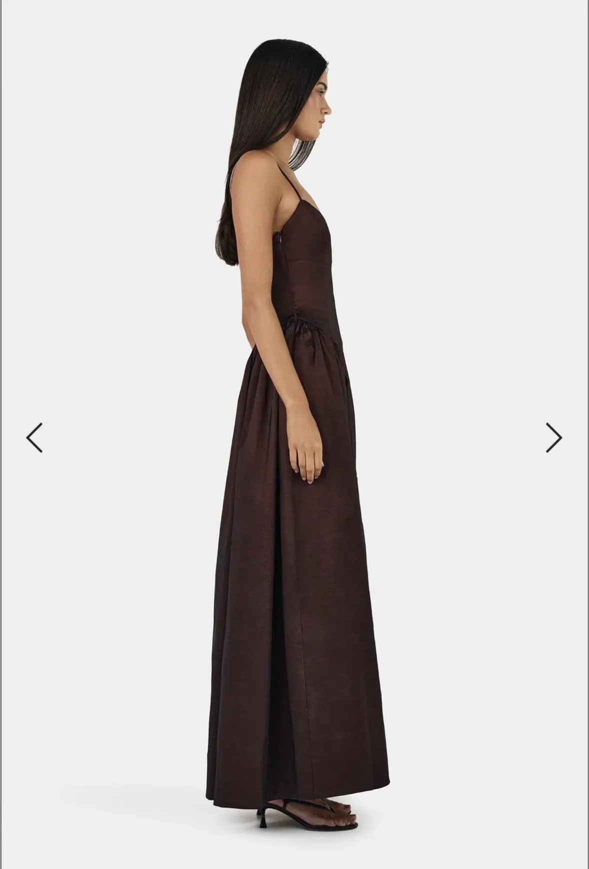 Hansen & Gretel Bellini Taffeta Gown Chocolate Size AU 8 photo 3