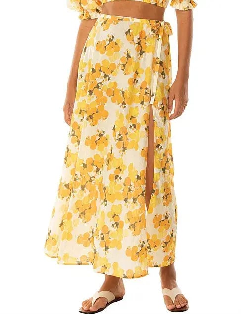 Peony Vacation Crop Top and Wrap Skirt Set Citrus Size AU 6 photo 4