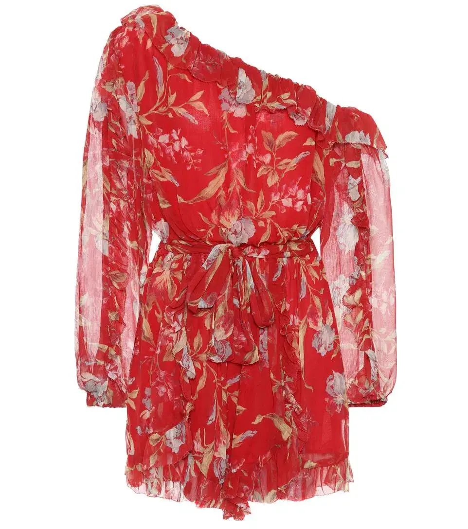 Zimmermann Corsair Iris Playsuit Red/Print Size 0/Au 8 photo 2