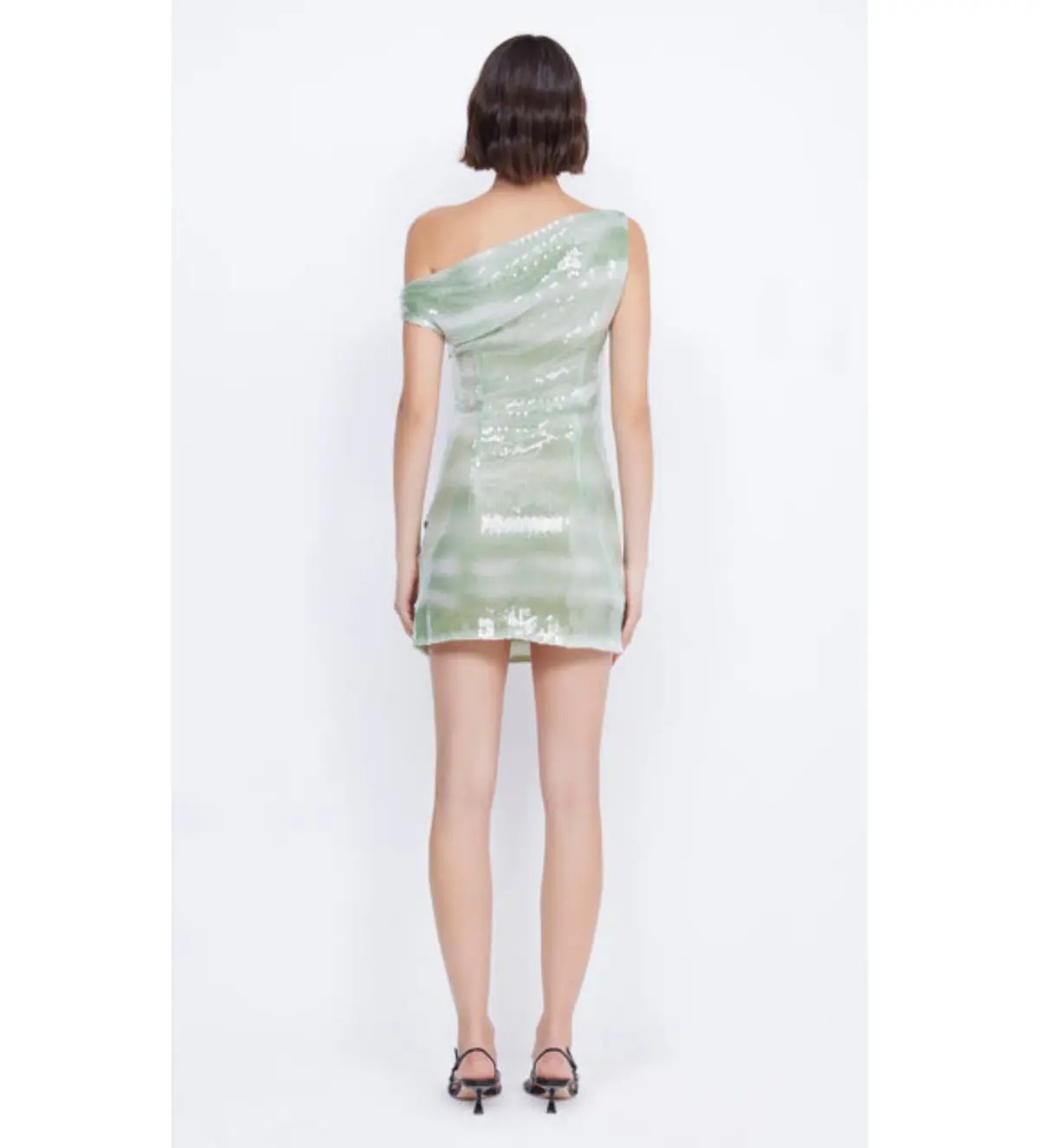 Bec & Bridge Brydie Asym Mini Dress Mint Ombre Size AU 10 photo 3