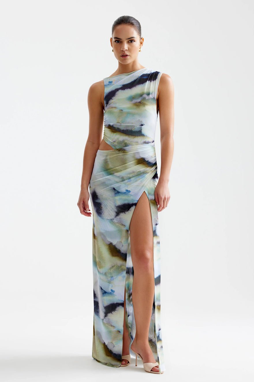 Lexi Fiora Dress - Blue Mineral Print photo 4
