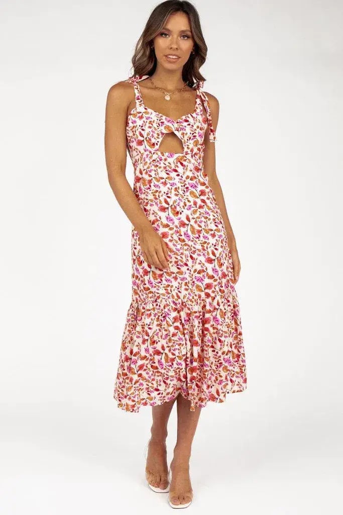 Dissh Paloma Sleeveless Midi Dress Floral Size 8 photo 2