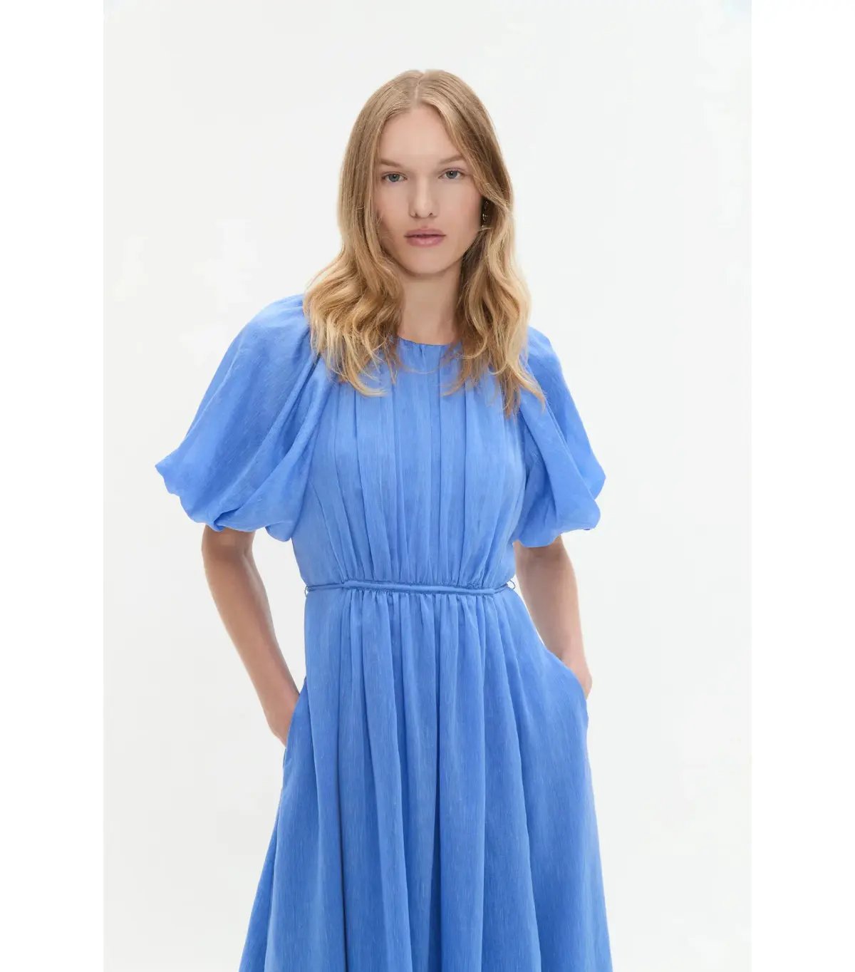 Aje Alma Midi Dress in Mist Blue Size AU 12 photo 2