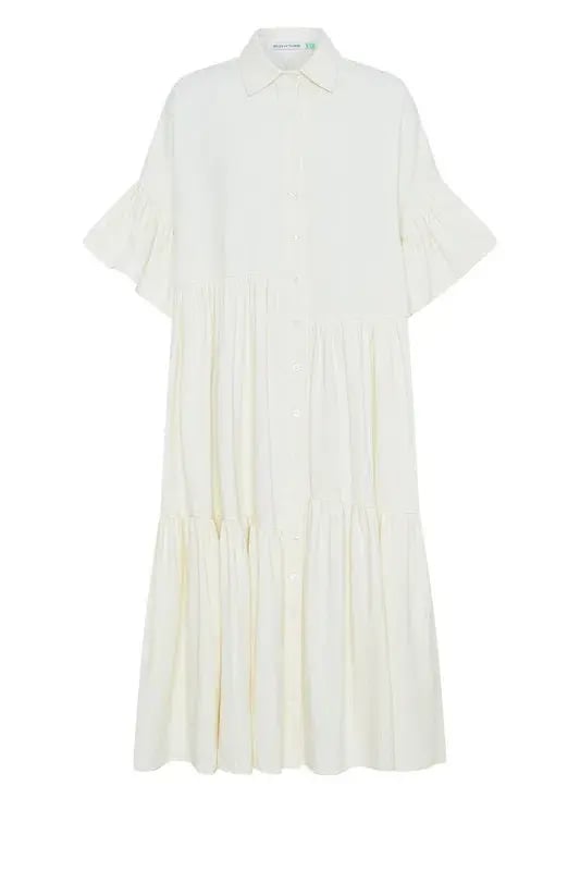 Bohemian Traders Genoa Midi Dress in  Cream Size AU 12 photo 4