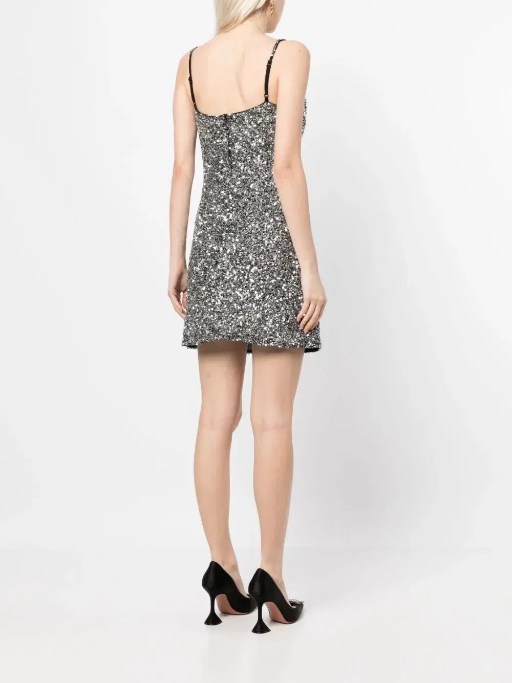 Rachel Gilbert Corrie Mini Dress Silver Size 1 / AU 8 photo 3