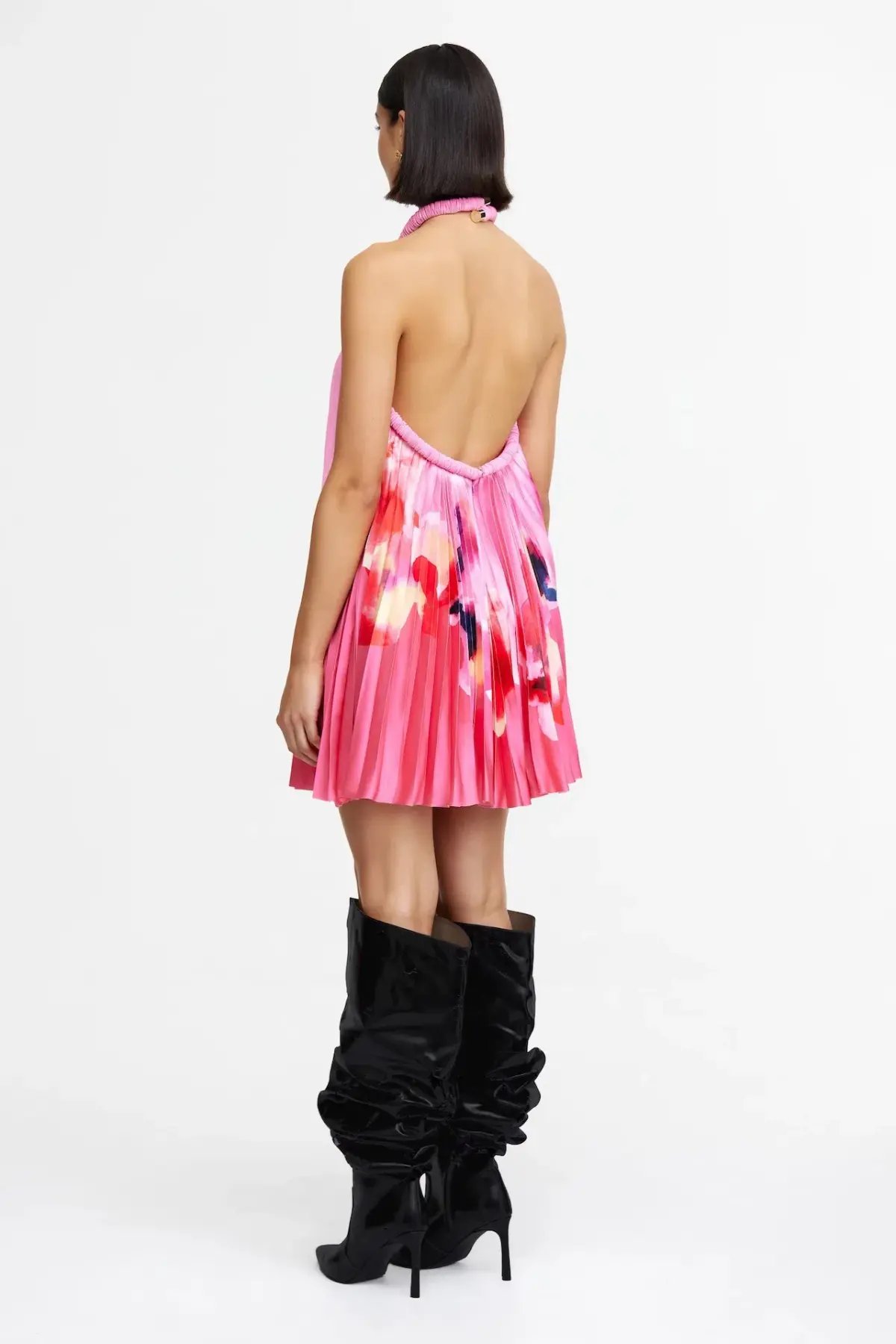 Acler Fixby Mini Dress Pink Floral Size 6 photo 2