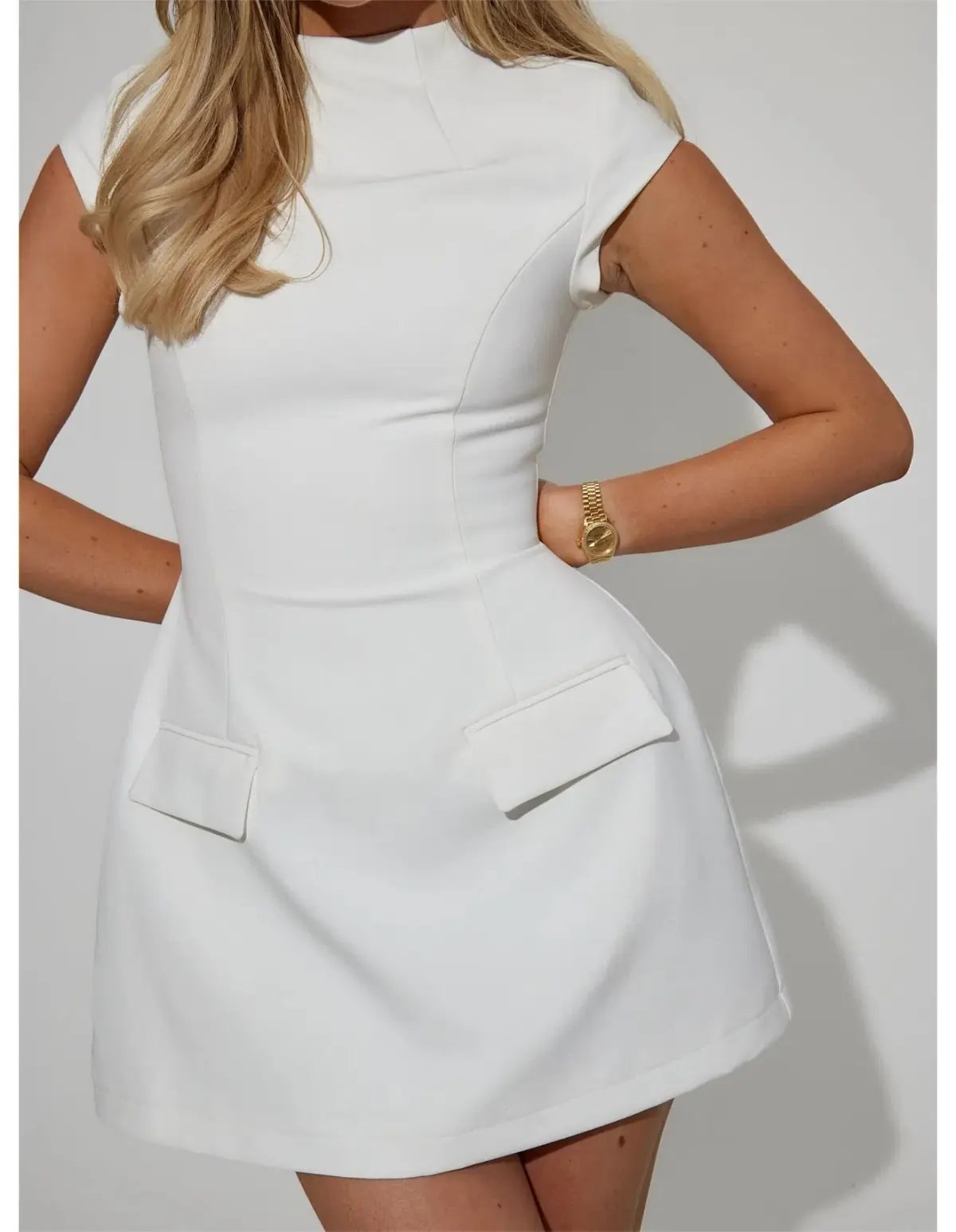 Odd Muse The Ultimate Muse Cap Sleeve Mini Dress White Size M / AU 10 photo 4
