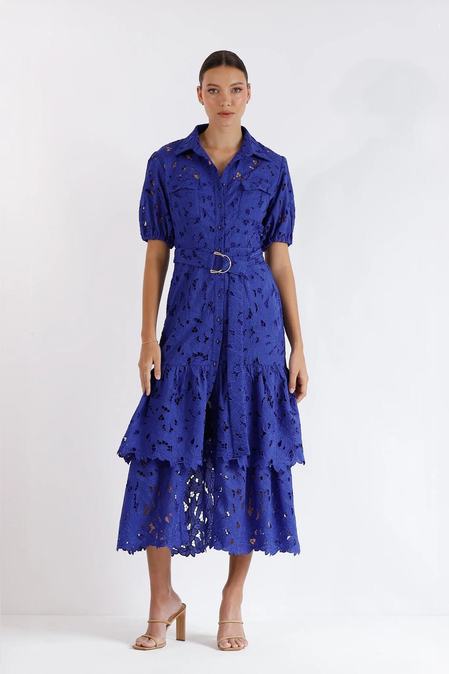 Pasduchas Skyline Shirt Midi Dress - Cobalt photo 3
