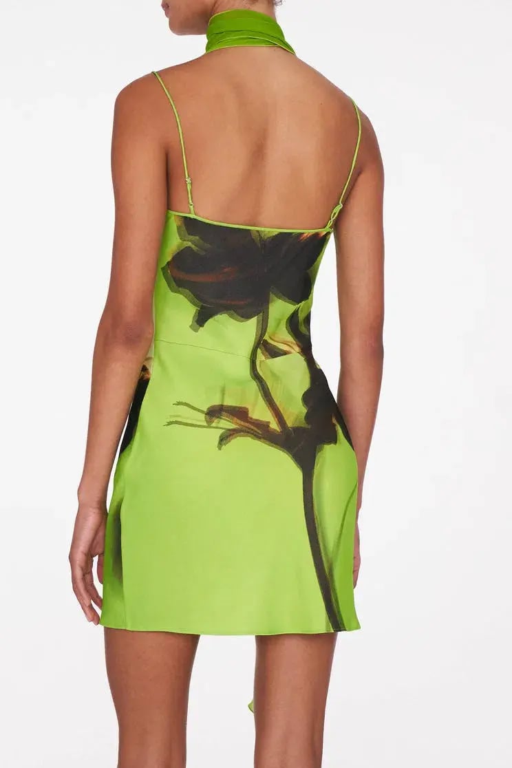 Rat and Boa Orisha Mini Dress Green Print Size XS/AU 6 photo 6
