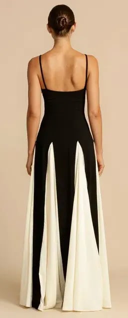 Arcina Ori Paloma Maxi Dress Black & Cream Size M/10 photo 3