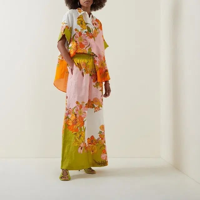 ALEMAIS Silas Shirt & Pant Set Floral Multi Size 10 photo 2