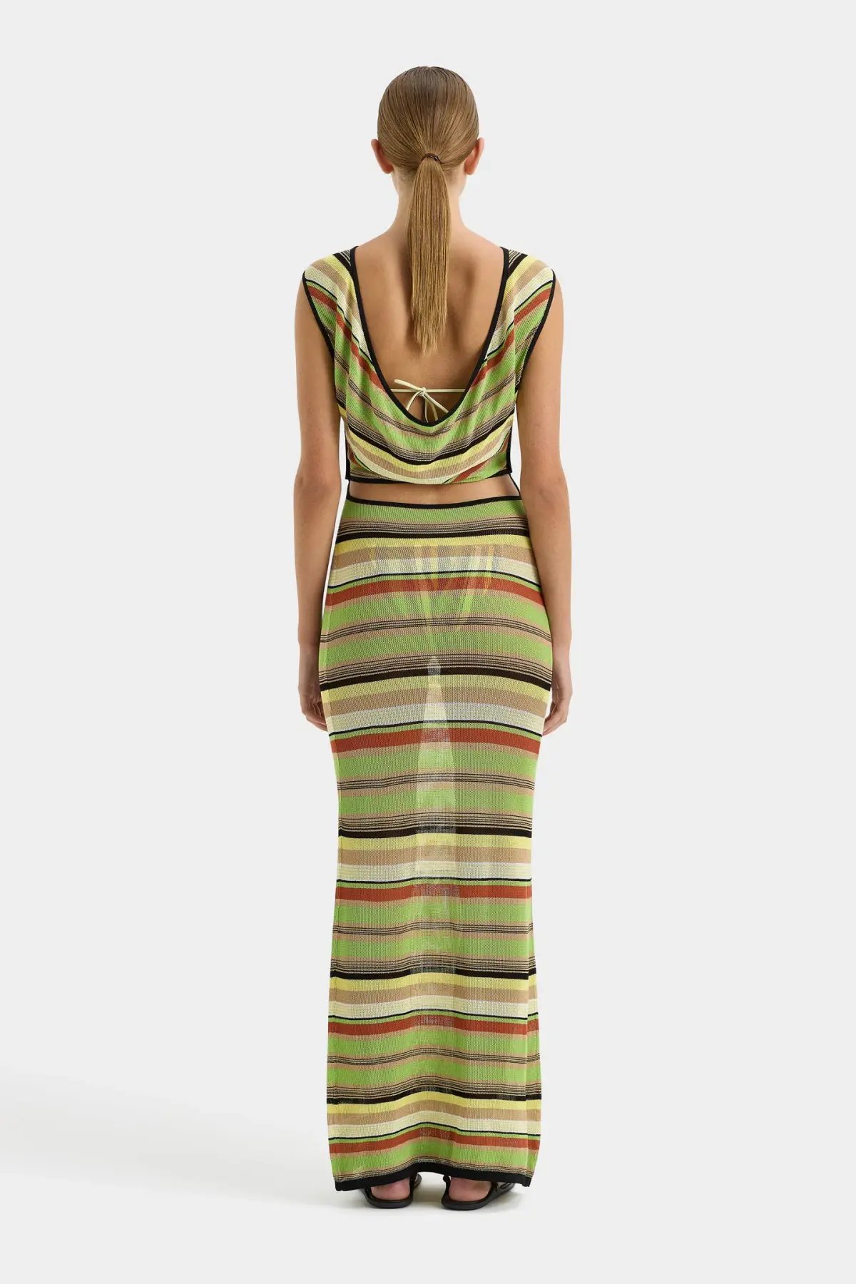Sir the Label Coastline Tie Dress Palm Stripe Size 1 / AU 8 photo 2