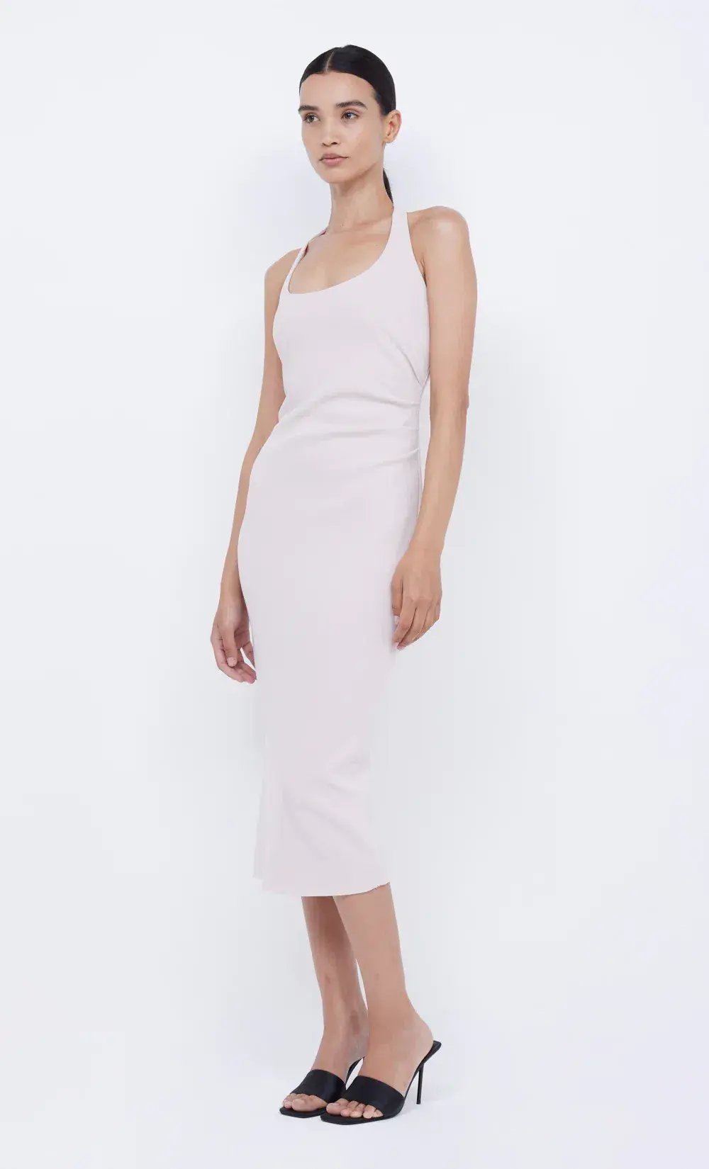 Bec & Bridge Cyndie Halter Midi Dress Vanilla Bean Size AU 8 photo 2