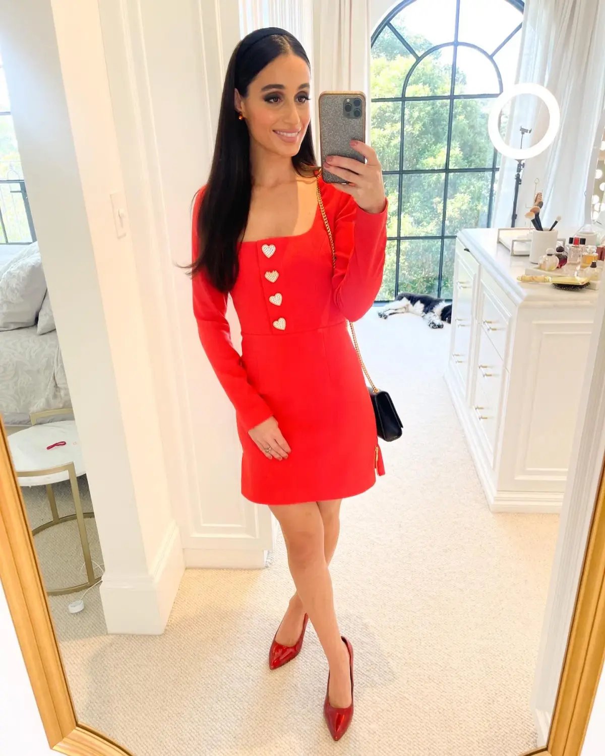Rebecca Vallance Amanda Long Sleeve Mini Dress Red Size 6 photo 5
