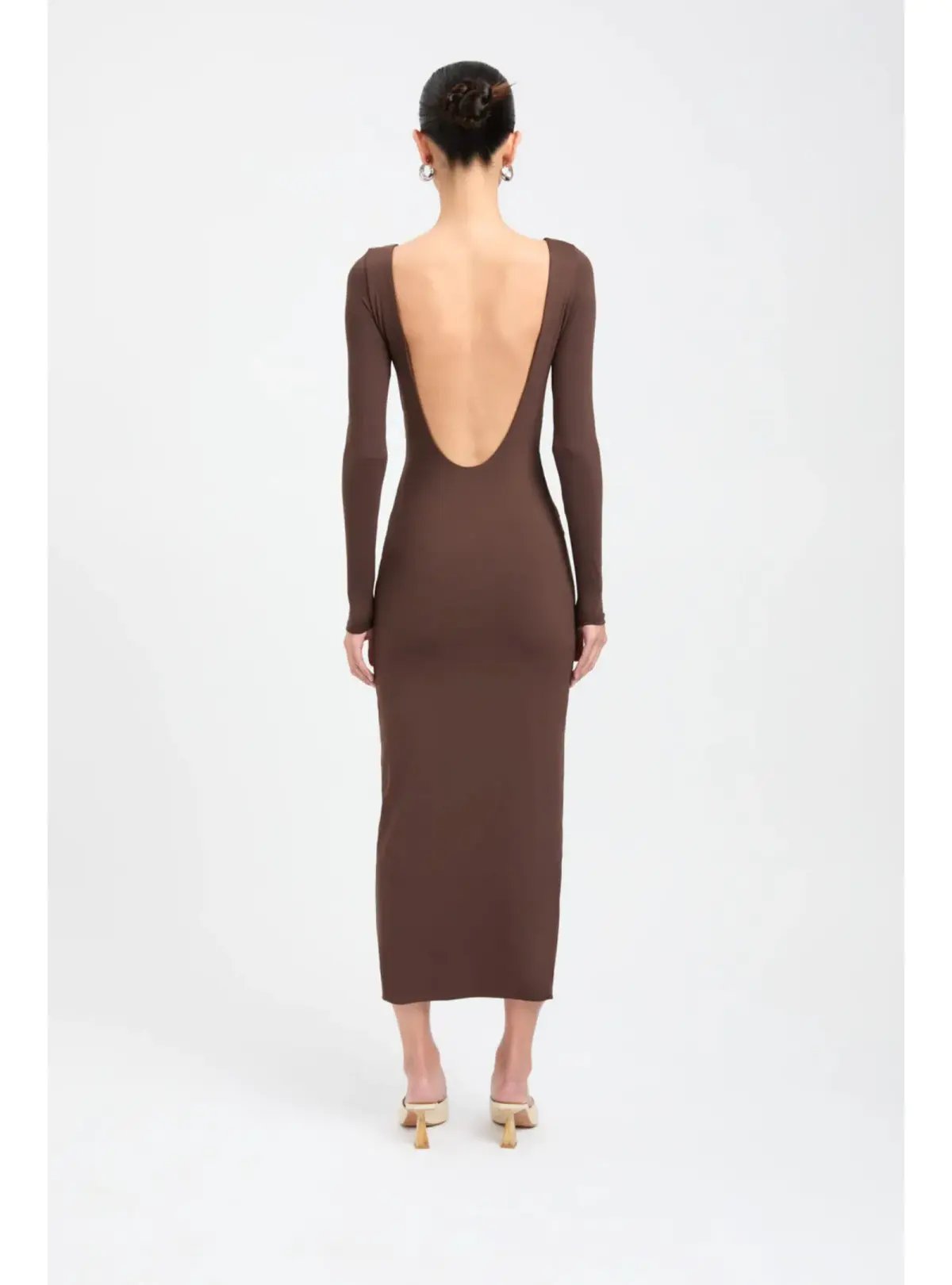 Kookai Amari Midi Dress Dark Mahogany Size 38 / AU 10 photo 3
