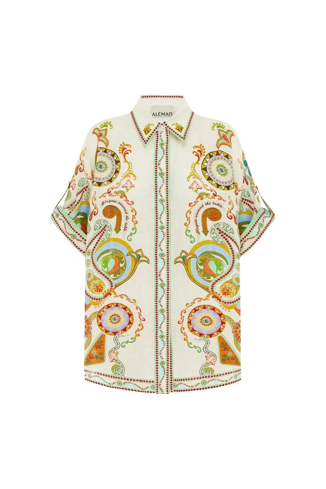 Alemais Pinball Linen Shirt and Short Set Multi Size 16 photo 5