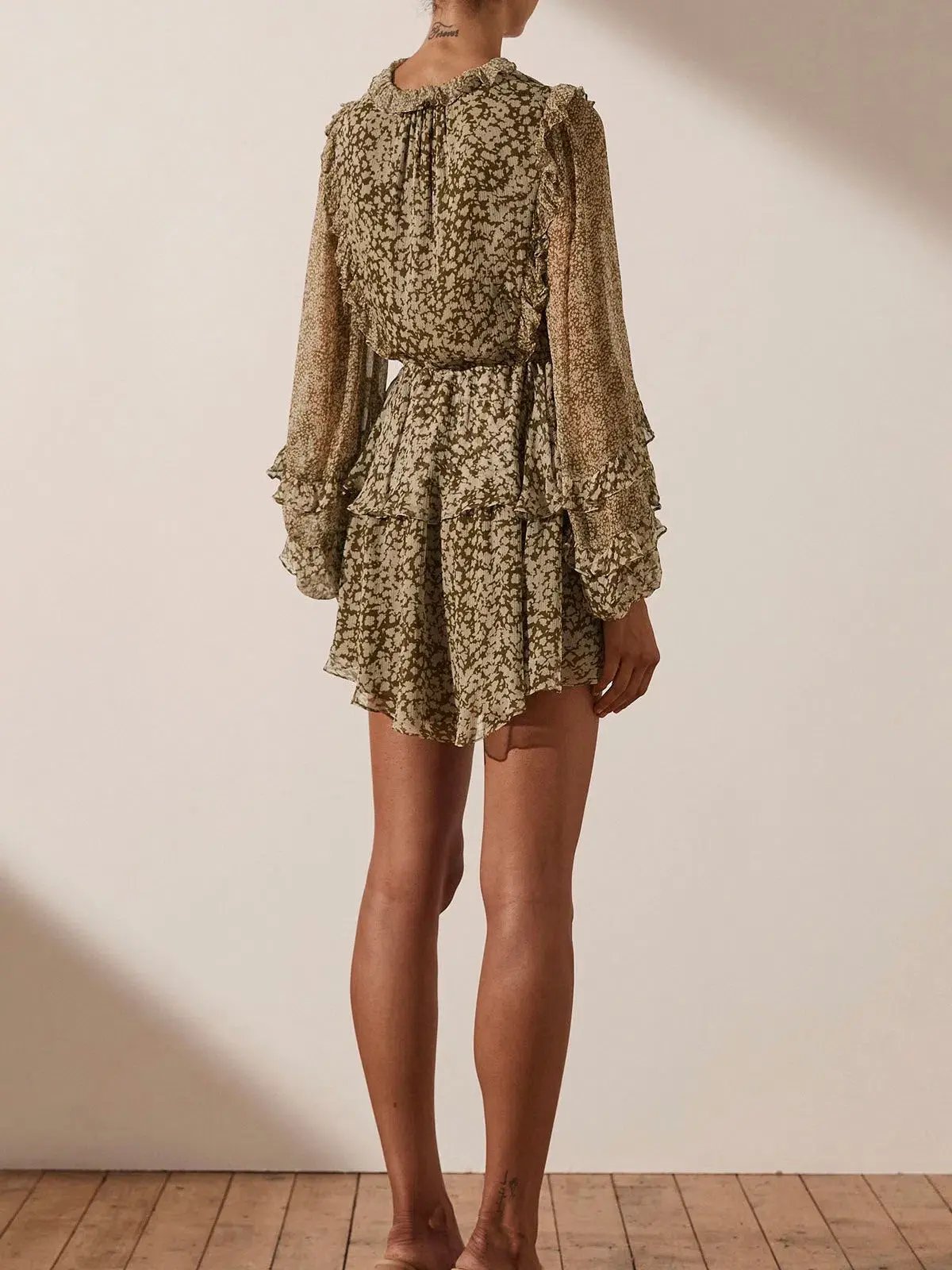 Shona Joy Claudette Mini Dress Print Size 10 photo 4