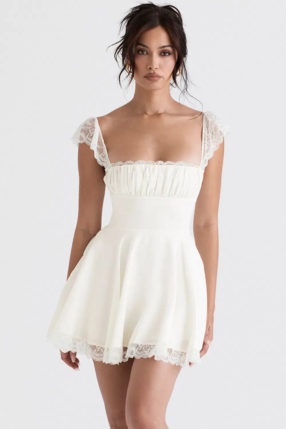 House of CB Kaia Mini Dress Ivory White Size XL / AU 14 photo 2